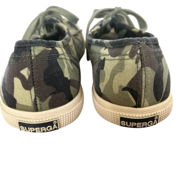 Superga Women’s Green Camouflage Sneakers - Picture 4 of 5
